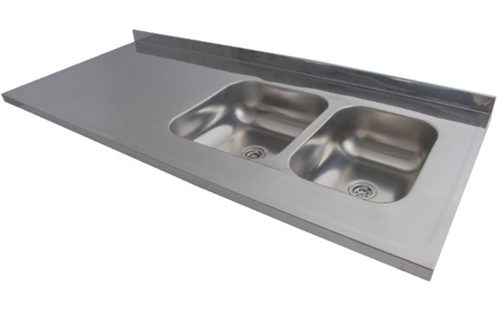DS MES DOBLE AC INOX 160X62 PIL 38X34X15 DOB SOP STD DER
