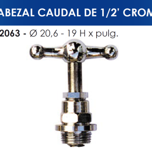 2063 2063 CABEZAL CAUDAL DE 1/2 CROMO