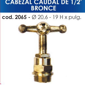 2065 2065 CABEZAL CAUDAL DE 1/2 BRONCE