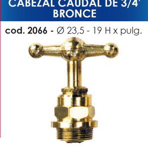 2066 2066 CABEZAL CAUDAL DE 3/4 BRONCE