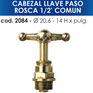 2084 2084 CABEZAL LLAVE PASO ROSCA 1/2 COMUN