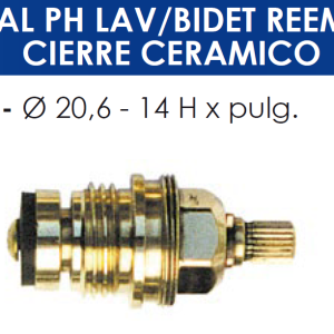 2114 2114 CABEZAL PH LAV/BIDET REEMPLAZO CIERRE CER.