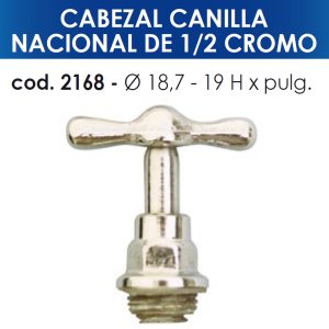 2168 2168 CABEZAL CANILLA NACIONAL DE 1/2 CROMO