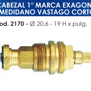 2170 2170 CABEZAL TIPO FV EXAGONO MEDIANO VASTAGO CORTO