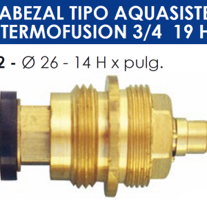 2172 2172 CABEZAL TIPO AQUASISTEM TERMOFUSION 3/4 19H