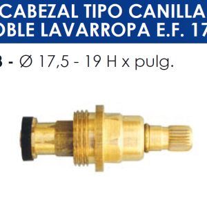 2178 2178 CABEZAL TIPO CANILLA DOBLE LAVARROPA E.F.17.5