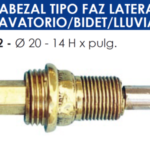 2182 2182 CABEZAL TIPO FAZ LATERAL LAVAT-BIDET-LLUVIA