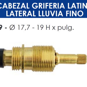 2189 2189 CABEZAL GRIFERIA LATINA LATERAL LLUVIA Nuevo FINO