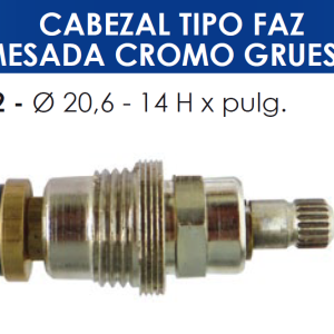 2192 2192 CABEZAL TIPO FAZ MESADA CROMO GRUESO
