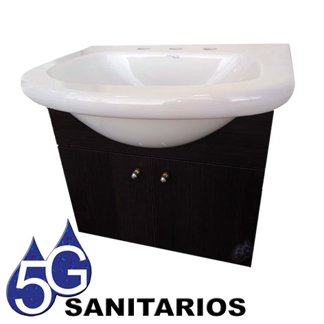 COMBO VANITORY 50CM DE COLGAR WENGUE 2P C/LAVATORIO*A1* LOZA