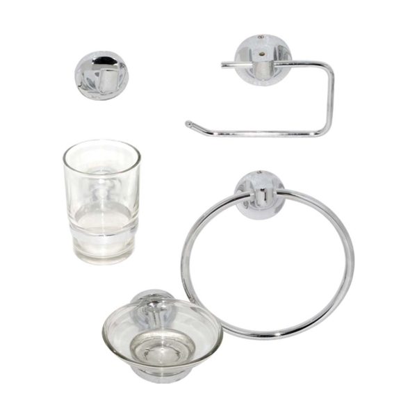 ACCESORIOS P/BAÑO CROMO 5 PZS TAURO