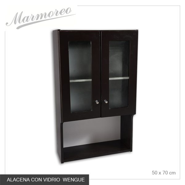 ALACENAVIDRIOWENGUE MUEBLE ALACENA BAÑO