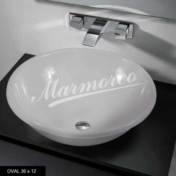 MARMOREO BACHA APOYO OVAL 36X12 CM.