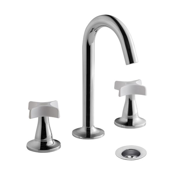 JUEGO PARA LAVATORIO - PETALO GRIS - 0207/M3-GC