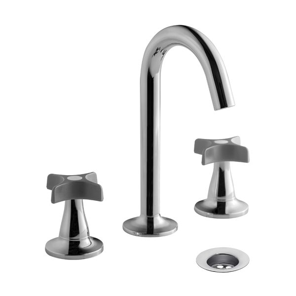 JUEGO PARA LAVATORIO - PETALO GRIS - 0207/M3-GC