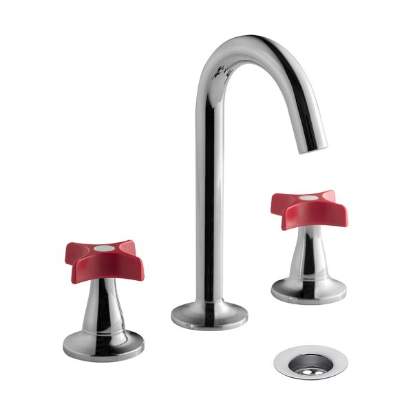 JUEGO PARA LAVATORIO - PETALO GRIS - 0207/M3-GC