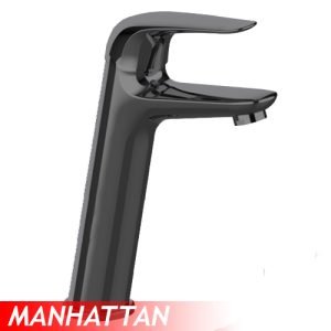 MONOCOMANDO LAVATORIO ALTA MANHATTAN NEGRA  - 7922