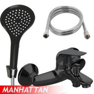 MONOCOM. MANHATTAN NEGRA DUCHA CON TRANSF. C/DUCHADOR EXT.1.  - 7924