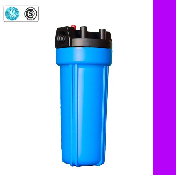 CARCASA 10" ENTRADA Y SALIDA 1" AZUL  (CC003)