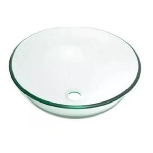 trasparente DS BACHA APOYO VIDRIO TRANS REDONDA 420X145