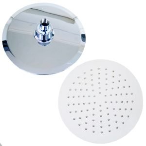 7088 FLOR DUCHA ABS BLANCA Y CROMADA 8´´ - 7088
