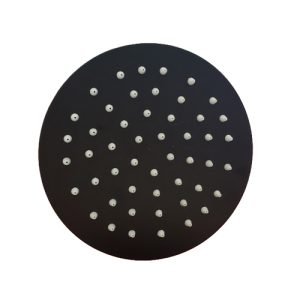 9930 FLOR DUCHA /LLUVIA 6´´ NEGRA REDONDAACERO INOX - 9930