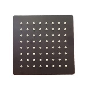 9932 FLOR DUCHA /LLUVIA 6´´ NEGRA CUADRADAACERO INOX - 9932